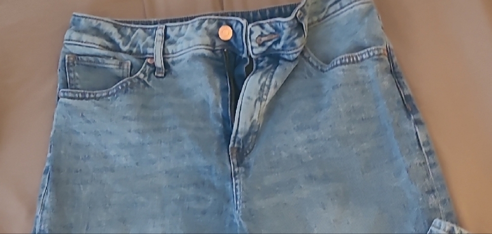 Express Light Blue Straight Leg Jeans